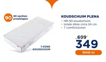 TotaalBED Koudschuim Plena aanbieding