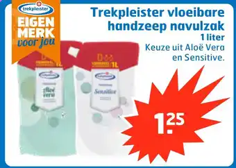 Trekpleister Trekpleister vloeibare handzeep navulzak aanbieding