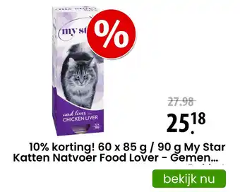 Zooplus My Star Katten Natvoer Food Lover aanbieding