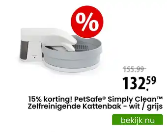 Zooplus PetSafe® Simply Clean™ Zelfreinigende Kattenbak'- wit / grijs aanbieding