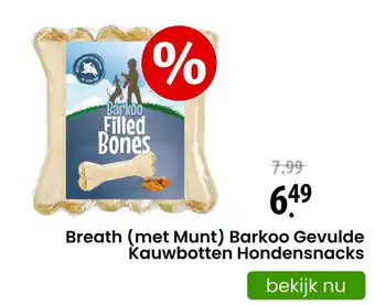 Zooplus Breath (met Munt) Barkoo Gevulde Kauwbotten Hondensnacks aanbieding