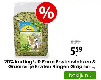 Zooplus JR Farm Erwtenvlokken & Graanvrije Erwten Ringen aanbieding