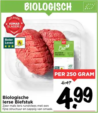 Vomar Voordeelmarkt Biologische lerse Biefstuk aanbieding