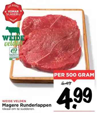 Vomar Voordeelmarkt Weide Velden Magere Runderlappen aanbieding