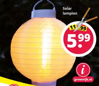 GroenRijk Solar lampion aanbieding