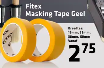 De voordeelmarkt Fitex Masking Tape Geel aanbieding