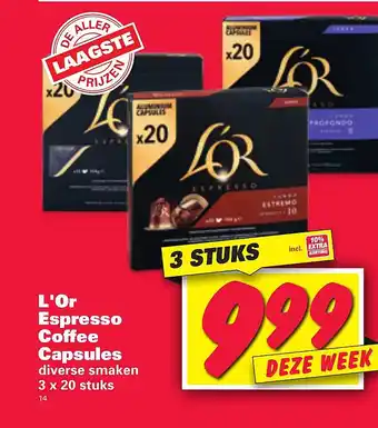 Nettorama L'Or Espresso Coffee Capsules aanbieding