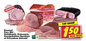 Nettorama Roasted Porc Rib*, Ontbijtspek, Katenspek, Ovengebakken Beenham of Fricandeau Gekruid* aanbieding