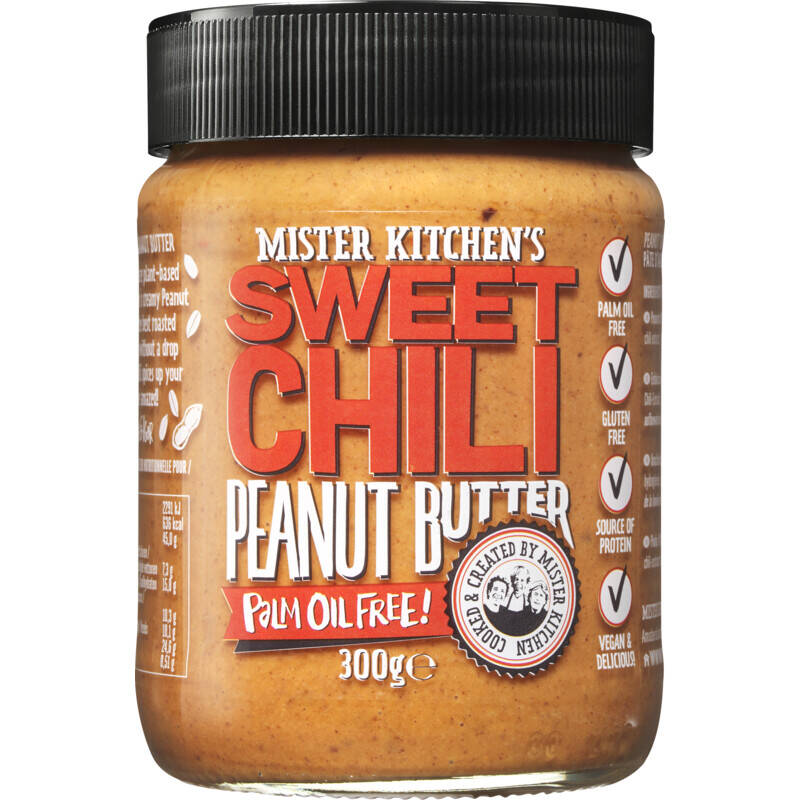 Mister kitchen's pindakaas sweet chili aanbieding bij Albert Heijn