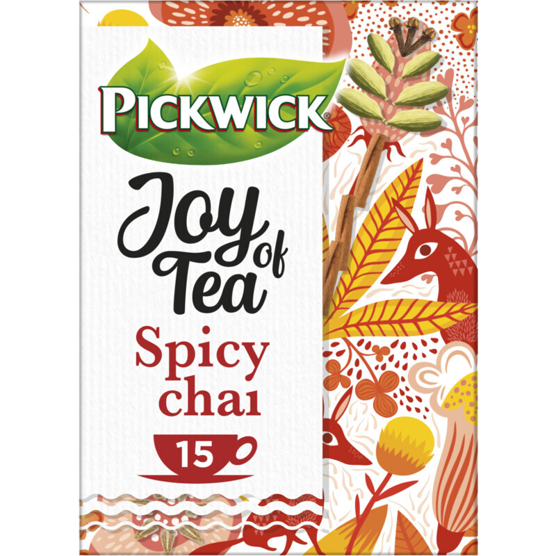 Pickwick joy of tea spicy chai rooibos thee aanbieding bij Albert Heijn