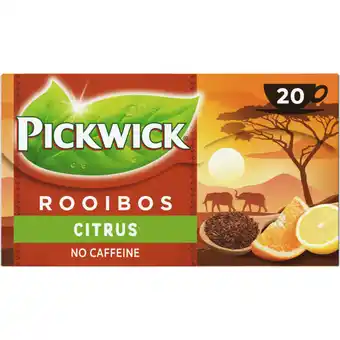 Albert Heijn Pickwick citrus rooibos thee no caffeine aanbieding