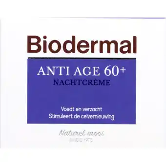 Albert Heijn Biodermal anti-age 60+ nachtcrème aanbieding