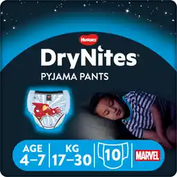 Albert Heijn Huggies drynites luierbroekjes jongen 4-7 jaar aanbieding