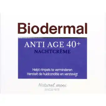 Albert Heijn Biodermal anti-age 40+ nachtcrème aanbieding