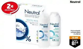 Trekpleister Neutral shampoo baby 2x250ML aanbieding