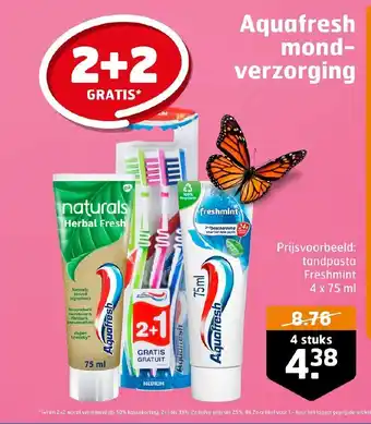 Trekpleister Aquafresh mond-verzorging 4 stuks aanbieding