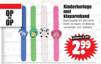 Dirk Kinderhorloge met klaparmband aanbieding