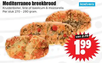 Dirk Mediterraneo breekbrood per stuk 270 - 290 gram aanbieding