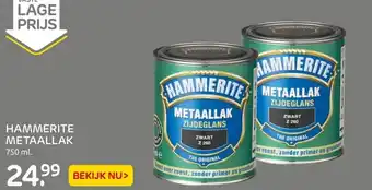 Praxis Hammerite metaallak 750ML aanbieding
