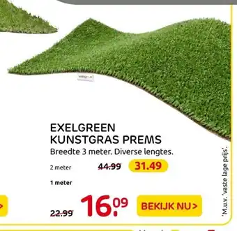 Praxis Exelgreen Kunstgras Prems 1 meter aanbieding