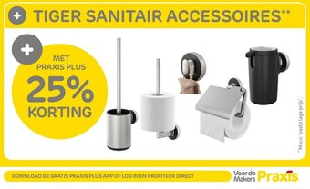 Praxis Tiger sanitair accessoires aanbieding