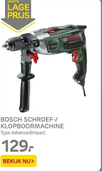 Praxis Bosch schroef-/klopboormachine type Advancedimpact aanbieding