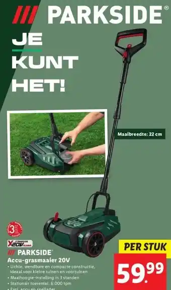 Lidl Accu-grasmaaier 20v aanbieding