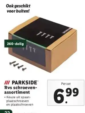 Lidl Iii parkside rvs schroevenassortiment aanbieding