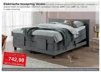 Woonsquare Elektrische Boxspring Veneto aanbieding