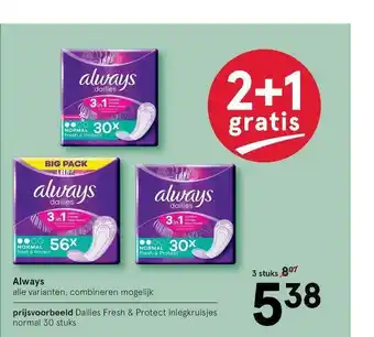 Etos Always 2+1 Gratis aanbieding