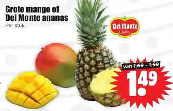 Dirk Grote mango of del monte ananas aanbieding