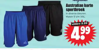 Dirk Australian korte sportbroek aanbieding