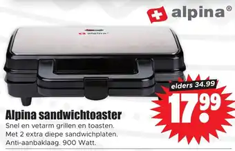 Dirk Alpina sandwichtoaster aanbieding