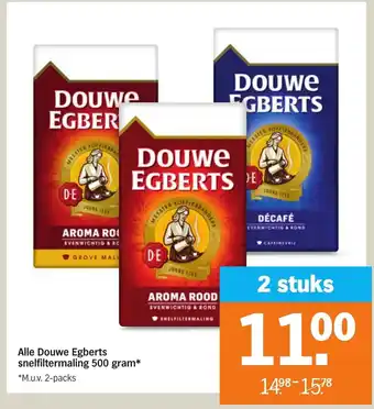 Albert Heijn Alle douwe egberts snelfiltermaling 500g aanbieding