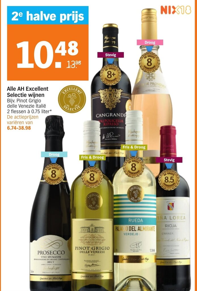 Alle AH excellent selectie wijnen aanbieding bij Albert Heijn