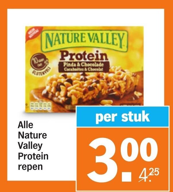 Alle nature valley protein repen aanbieding bij Albert Heijn