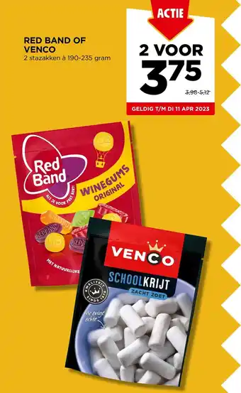 Jumbo Red Band Of Venco 190-235 gram aanbieding