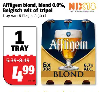 Poiesz Affligem  blond, blond 0.0%, Belgisch wit of tripel 6*300ml300ml aanbieding