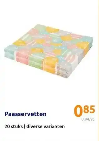 Action Paasservetten aanbieding