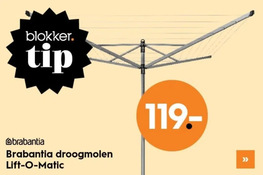 BRABANTIA Brabantia Lift-o-Matic droogmolen - 50 meter - met metalen