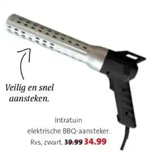 Intratuin Elektrische bbq-aansteker. rvs, zwart. aanbieding