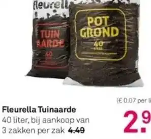 Karwei Fleurella tuinaarde 40 liter, bij aankoop van aanbieding