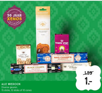 Xenos Alle wierook aanbieding