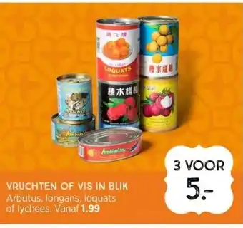 Xenos Vruchten of vis in blik aanbieding