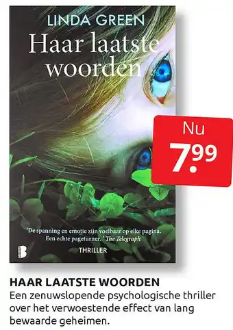 Boekenvoordeel Haar laatste woorden aanbieding