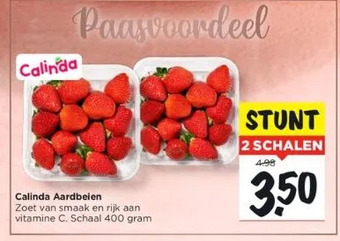 Vomar Voordeelmarkt Calinda aardbeien aanbieding