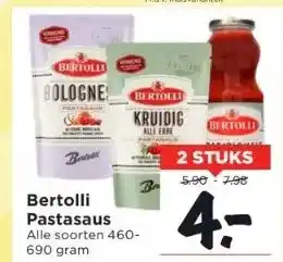 Vomar Voordeelmarkt Bertolli pastasaus aanbieding