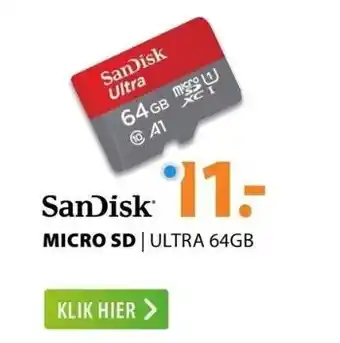 Expert Sandisk micro sd ultra 64gb aanbieding