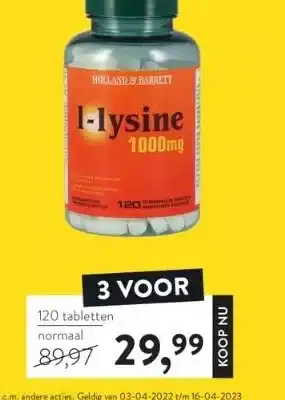 Holland & Barrett 120 tabletten normaal aanbieding