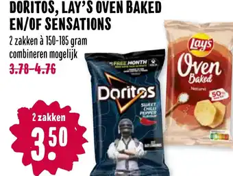 Boon`s Markt Doritos, lay's oven baked en/of sensations aanbieding